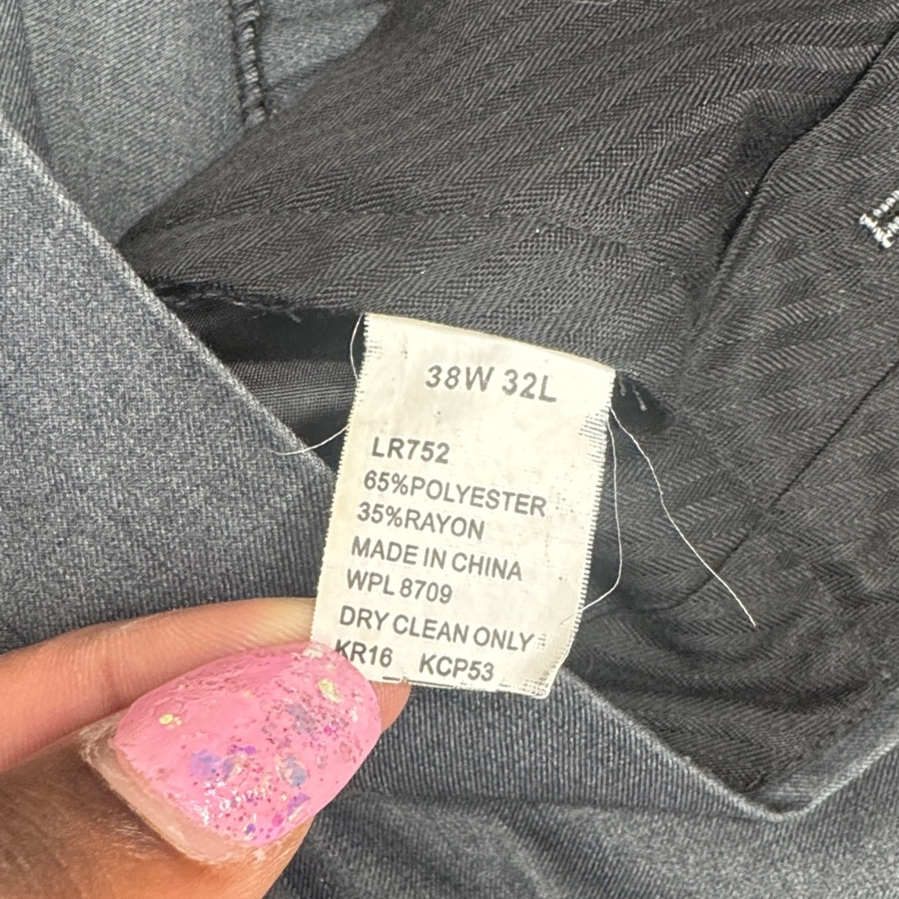 Kenneth Cole Charcoal Dress Pants Men’s Size 38W - Picture 3 of 10